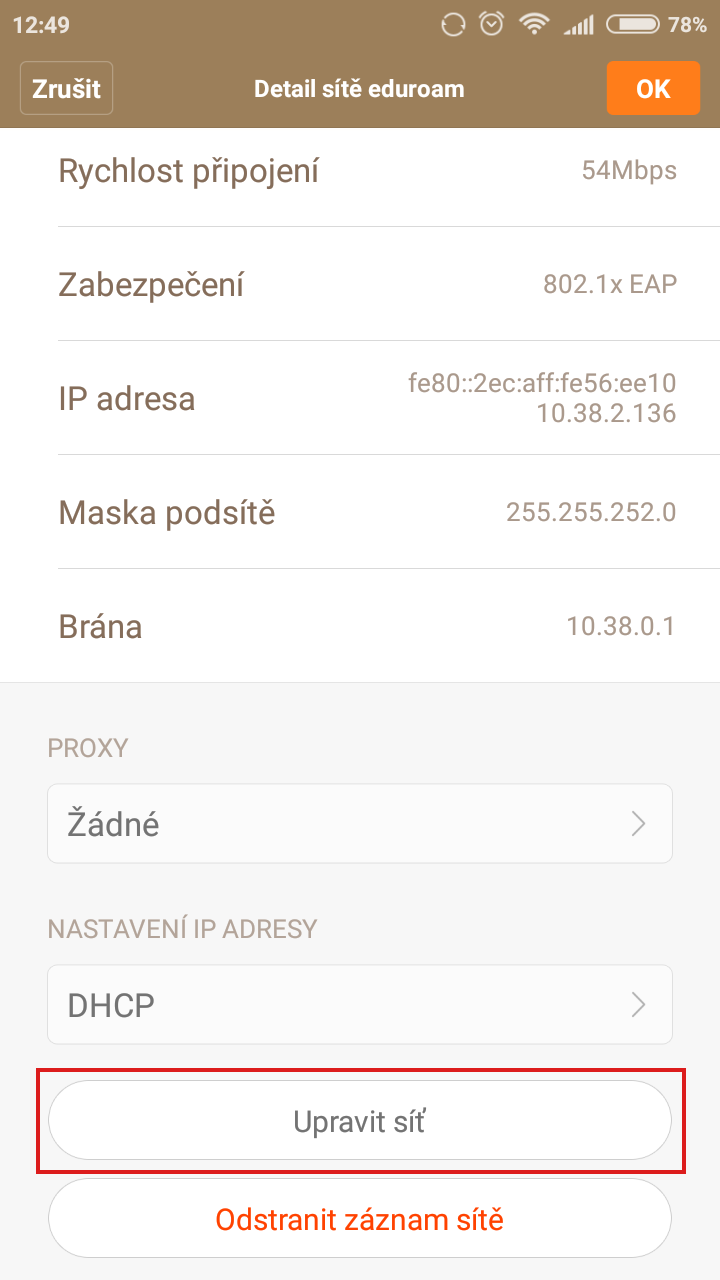 Eduroam - nastavení v Android 04
