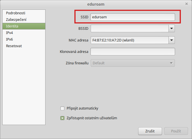 Eduroam - nastavení v Linux 06